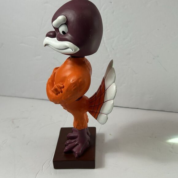 Virginia Tech Hokie Bird Mascot Bobblehead Rare Hokies Nodder 7" - Picture 4 of 5